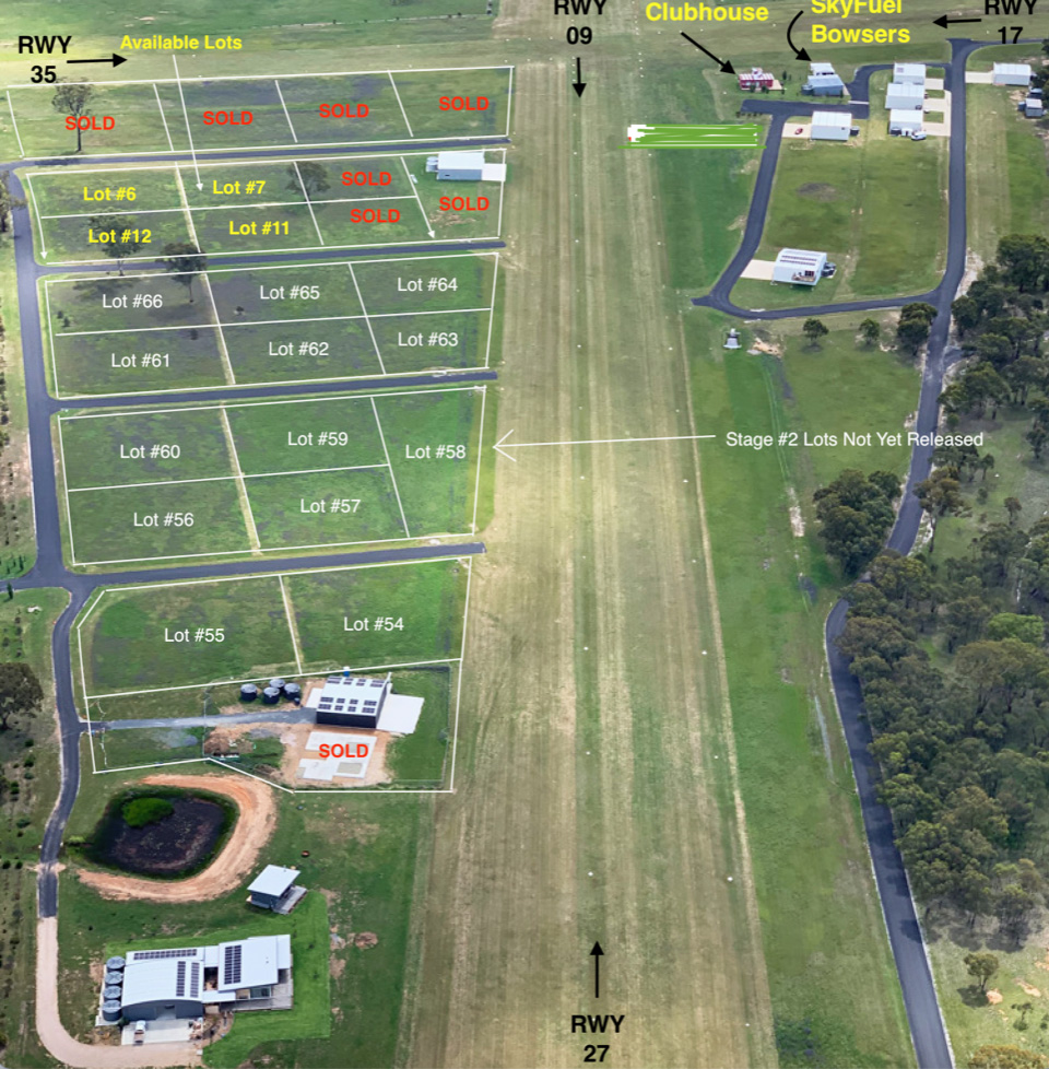 rylstone airpark aerodrom residential lots for sale